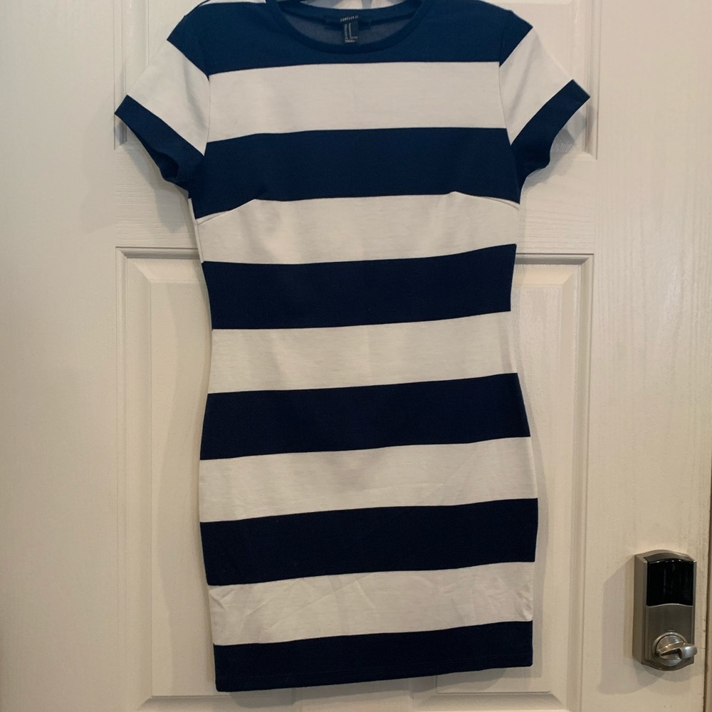 Blue and white stripe forever 21 dress